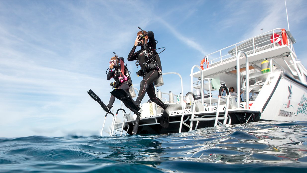 boat diver PADI